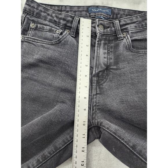 Aeropostale Slim Premium Air Jean Size 29/30 Washed Black Stretch Denim Skinny - Picture 11 of 14